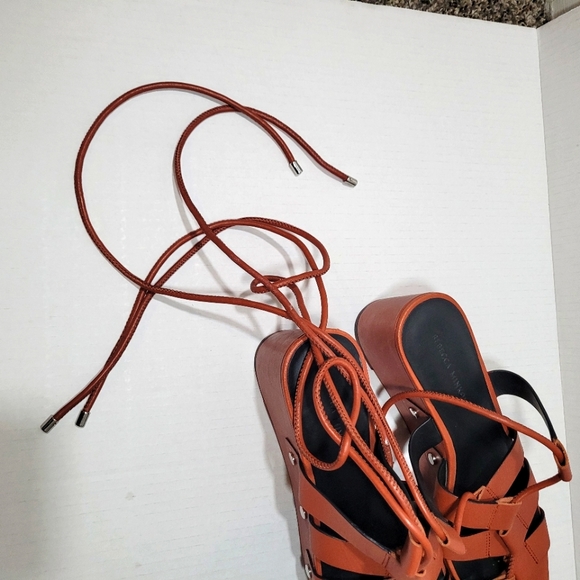 Rebecca minkoff Iven Brown Leather Platform Sandals Womens Size 11 - Picture 5 of 8